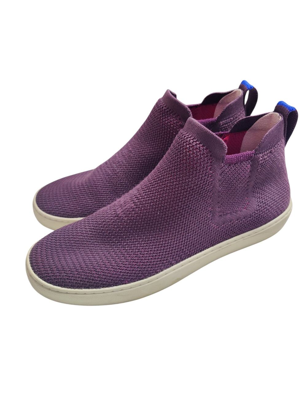 Rothy's Women's Sz 10.5 Berry Purple Chelsea High Top Slip On Sneakers